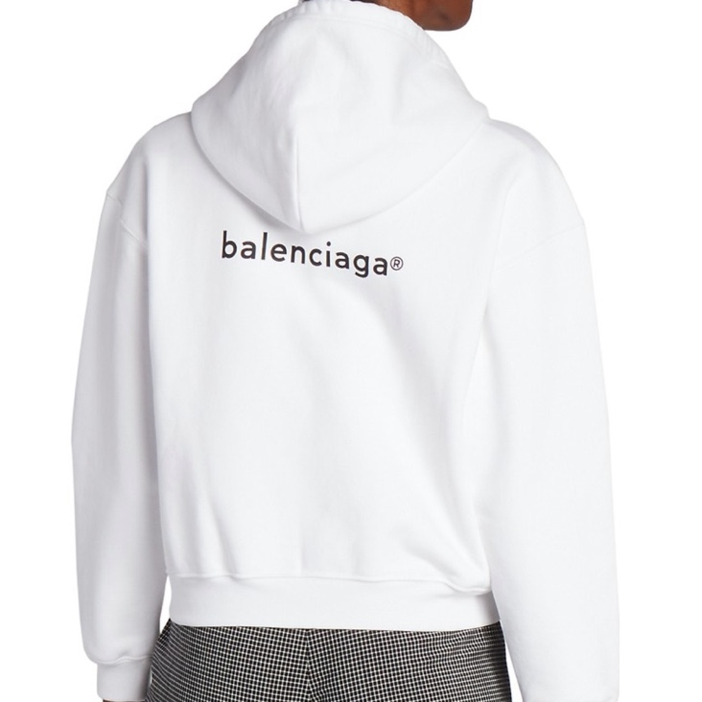White balenciaga hoodie